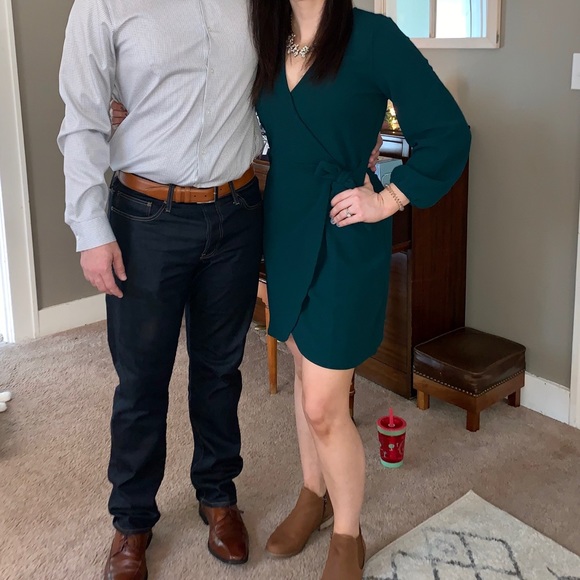 NWT Madewell Long-Sleeve Side-Tie Dress - Picture 3 of 3